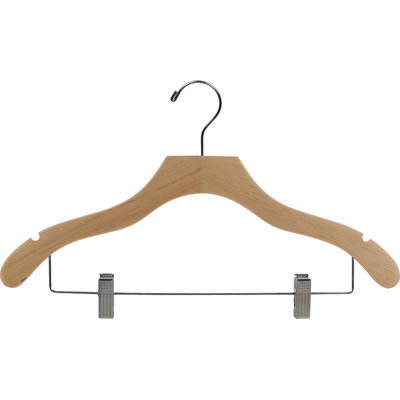 Cintre en bois ondulé pour robe / chandail / chandail