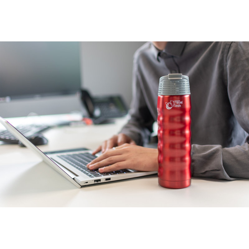 Pioneer Stainless Steel Travel Mug, Metallic Red
