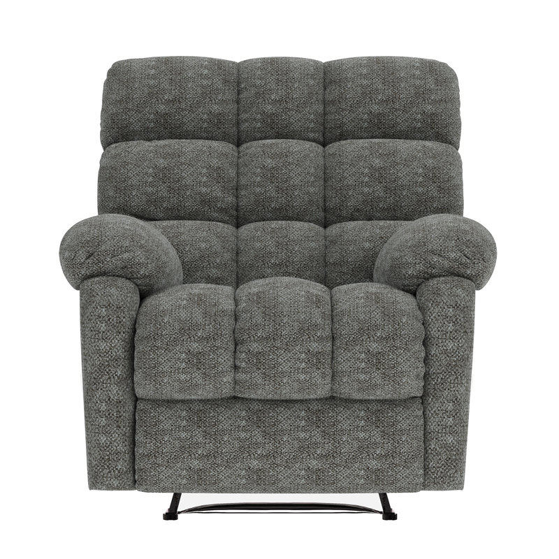 Fauteuil inclinable oscillant, chenille grise, Grey