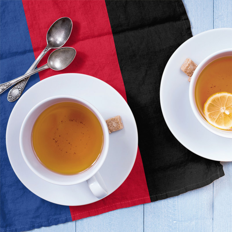 Stripe Tea Towel Kitchen Towel, Blue/Red/Black Los Angeles Basketball, Cotton Blend