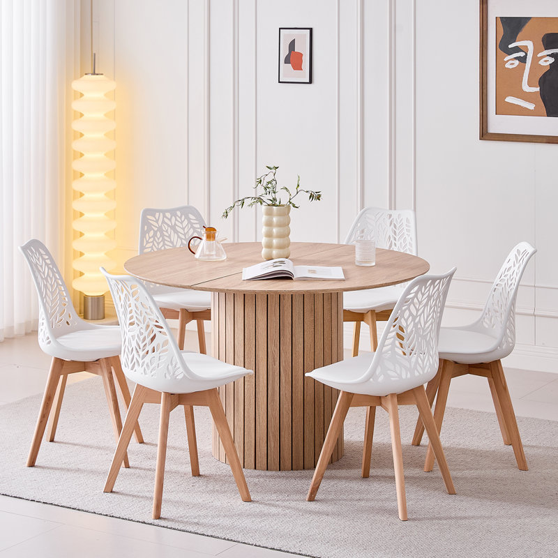 Upholstered Side Chair, White, 6
