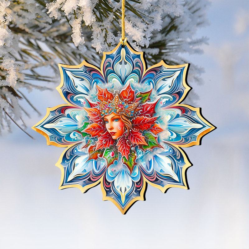 Grand ornement en bois décorations de Noël