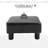 Ottoman Foot Rest, Small Foot Stool With Faux Leather Upholstery, Rectangular Ottoman Footrest With Padded Foam Seat And Plastic Legs, Bright Black