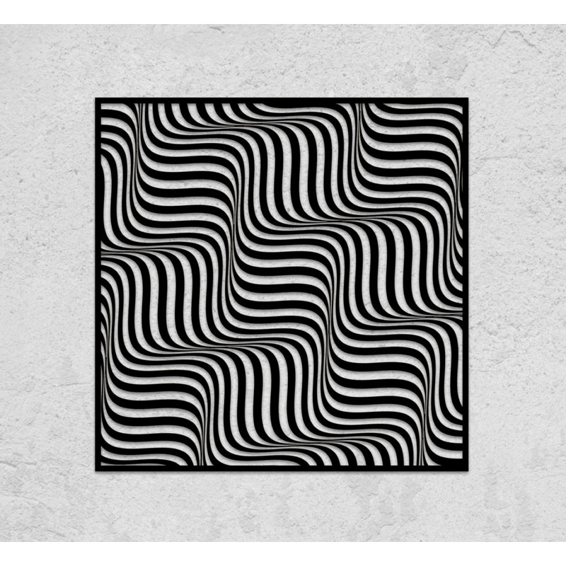 Metal Abstract Wall Hanging Décor, Infinite Waves Contemporary Art Deco for New Home or Office Gift, 10" H x 10" W x 0.5" D