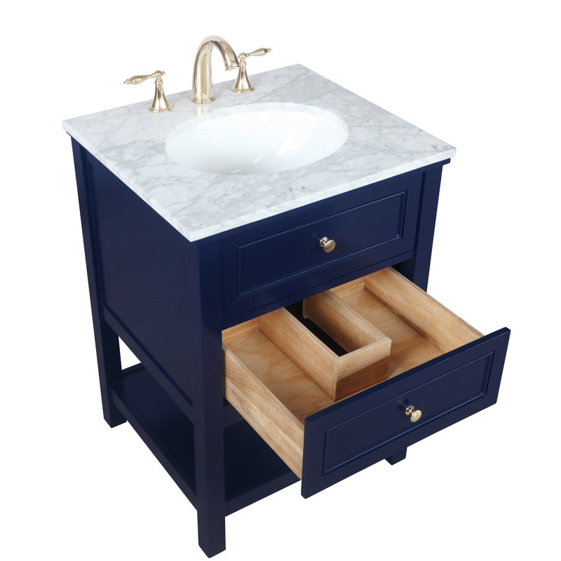 Ensemble de meuble-lavabo simple 24 po Bonsai, Bleu