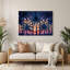 Palmier hawaïen, art mural bleu en métal-2099362304