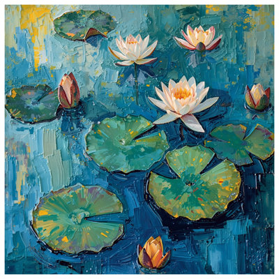 Lily Pads With Water Lilies Comforter