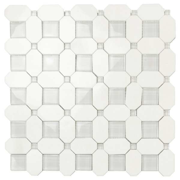 12" x 12" Marble Look Subway Wall & Floor Tile