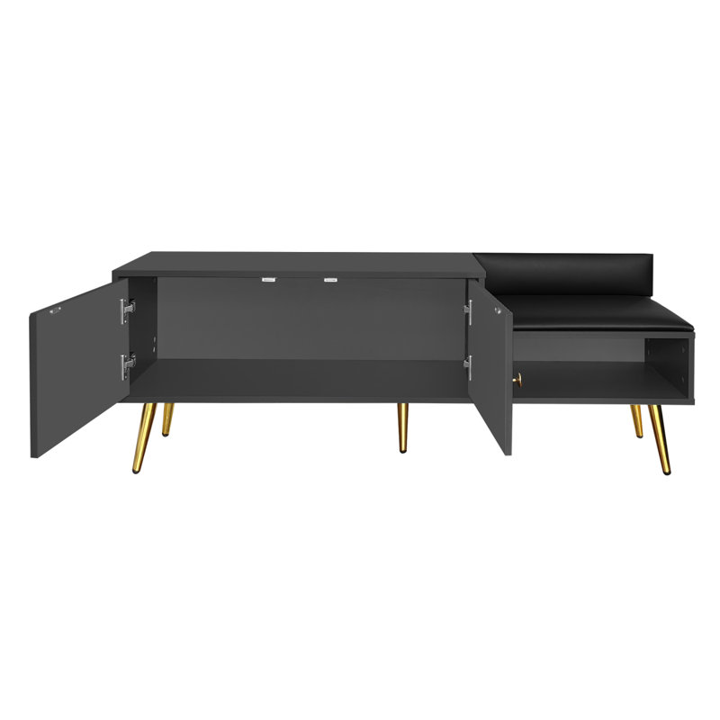 Banc de rangement pour chaussures avec rangement caché, coussins de lit et vestibule TREXM