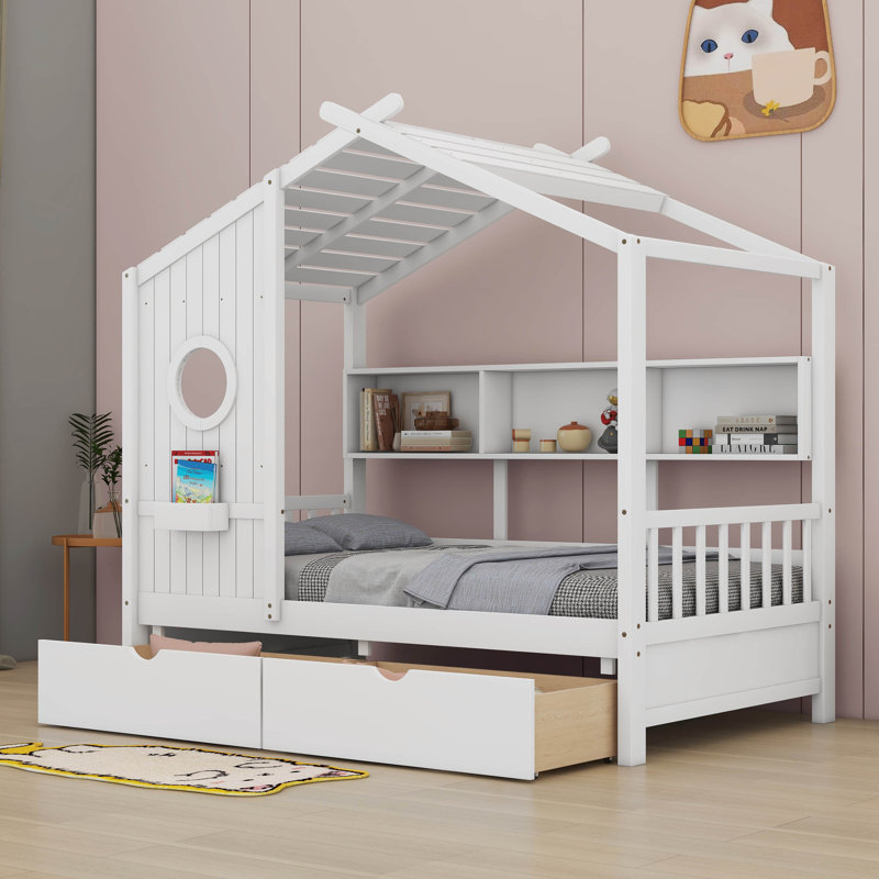Surry Kids with Drawers, Twin, White
