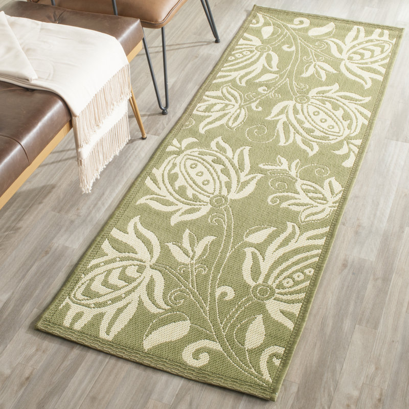 Marpain Performance Floral Indoor/Outdoor Area Rug, Runner 2'3" x 10'