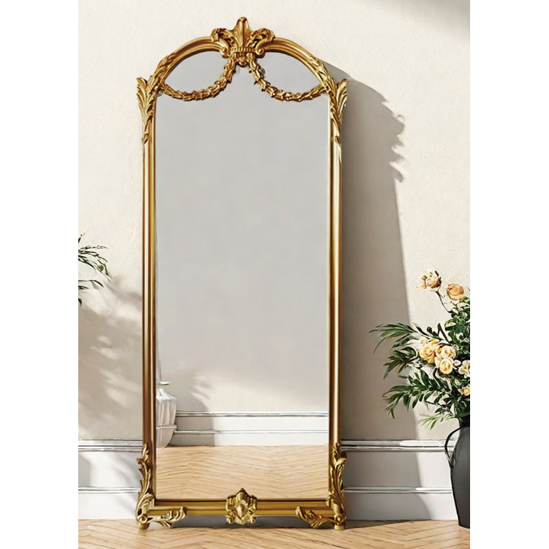 Miroir pleine grandeur de style européen, Doré