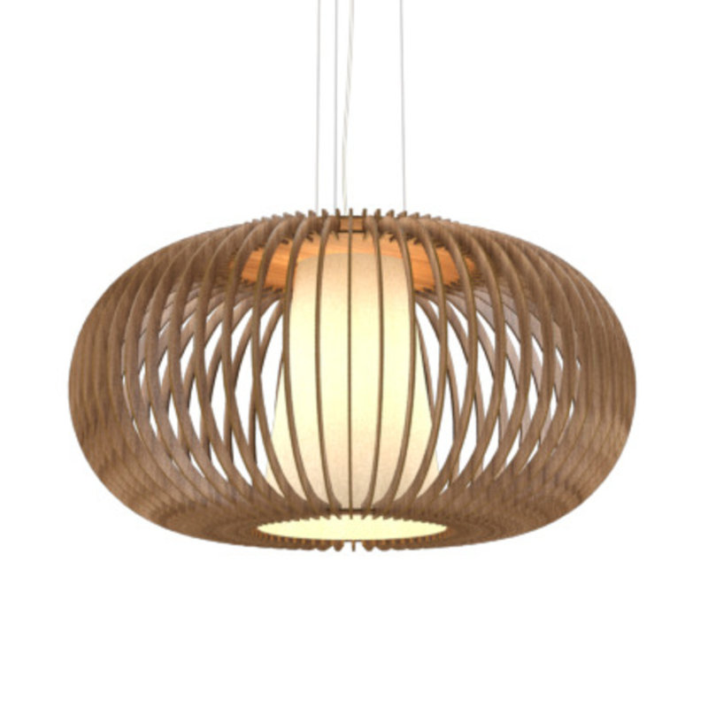 Stecche Di Legno 1 - Light Pendant, 16.38" H x 30.42" W x 30.42" D, American Walnut