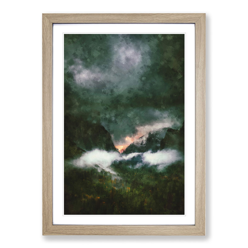 Yosemite National Park Vol.4 - Picture Frame Graphic Art, Oak Framed, 65cm H x 48cm W x 2cm D