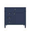 Meuble-lavabo contemporain de 36 po avec lavabo à montage sur le dessus et armoire de rangement contemporaine comprenant 2 tiroirs-4764272-4764287