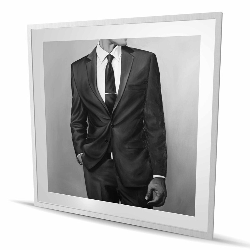 «Man in a Great costume - Beauty Minimalist», reproduction encadrée