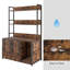 Grand bac à litière pour chat avec rangement, étagère pour chat caché, maison pour chat en bois avec bloc-notes, armoire pour chat robuste avec 2 portes-27380751