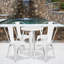 Ensemble de table ronde intérieure / extérieure en métal 24 po avec 4 chaises de café-82093515