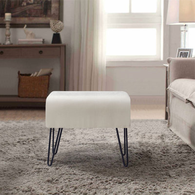 48.3cm Wide Rectangle Solid Colour Standard Ottoman