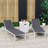 Outdoor Rust-Resistant Metal Chaise Lounge with Table-2054115867