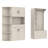 Multifunctional left-right combination hall cabinet (can be used separately) with storage and 4 hooks, storage cabinet/ hall tree 2 in 1 for living room, kitchen and hallway-488762795