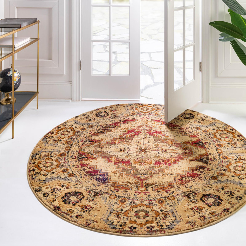 Alameda Oriental Indoor Rug, Round 5'3"