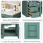 Meuble-lavabo mural 36 po avec lavabo en céramique, armoire de rangement flottante avec 3 tiroirs