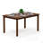 Rectangular Solid Wood Outdoor Dining Table Umbrella Hole , 59 " W 35.5 " D
