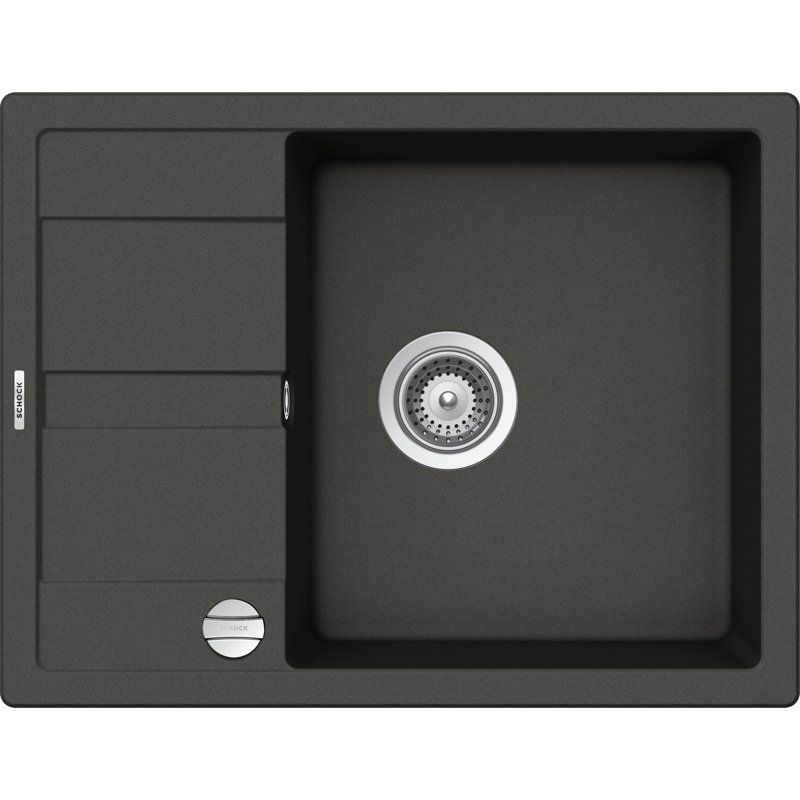Schock Single Bowl Inset Kitchen Sink, Asphalt