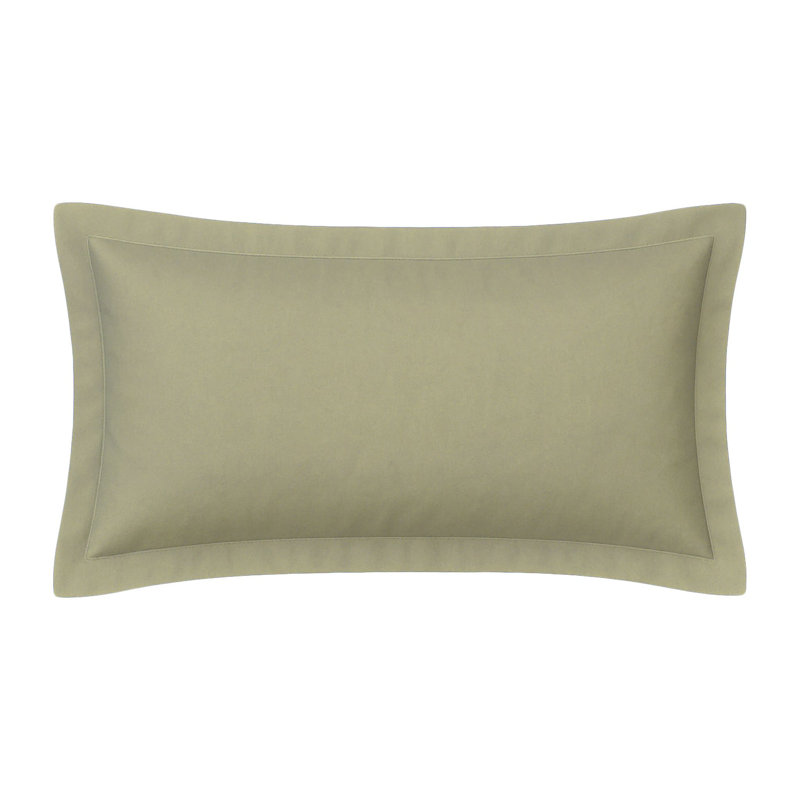 100% Cotton-Tie Closure Sham, Green
