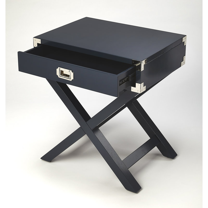 Table de bout avec rangement Campden, Bleu