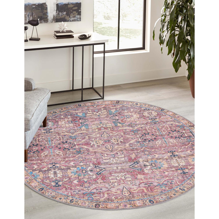 Washable Floral Indoor Rug