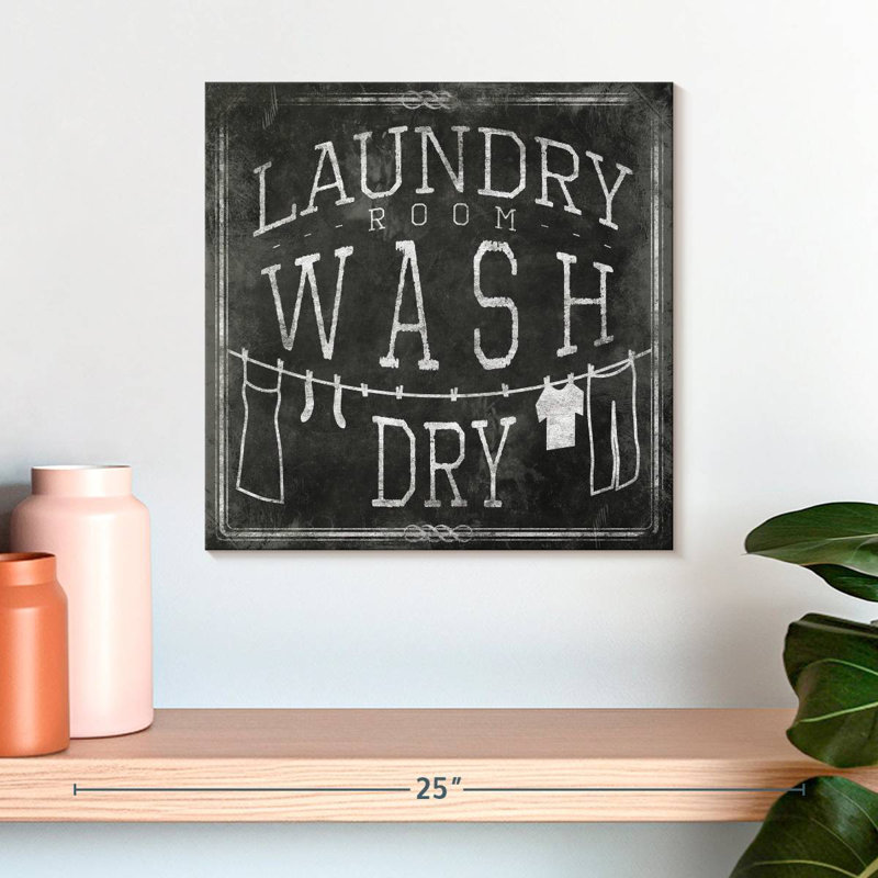 Tergel Chalkboard Laundry, 16" H x 16" W