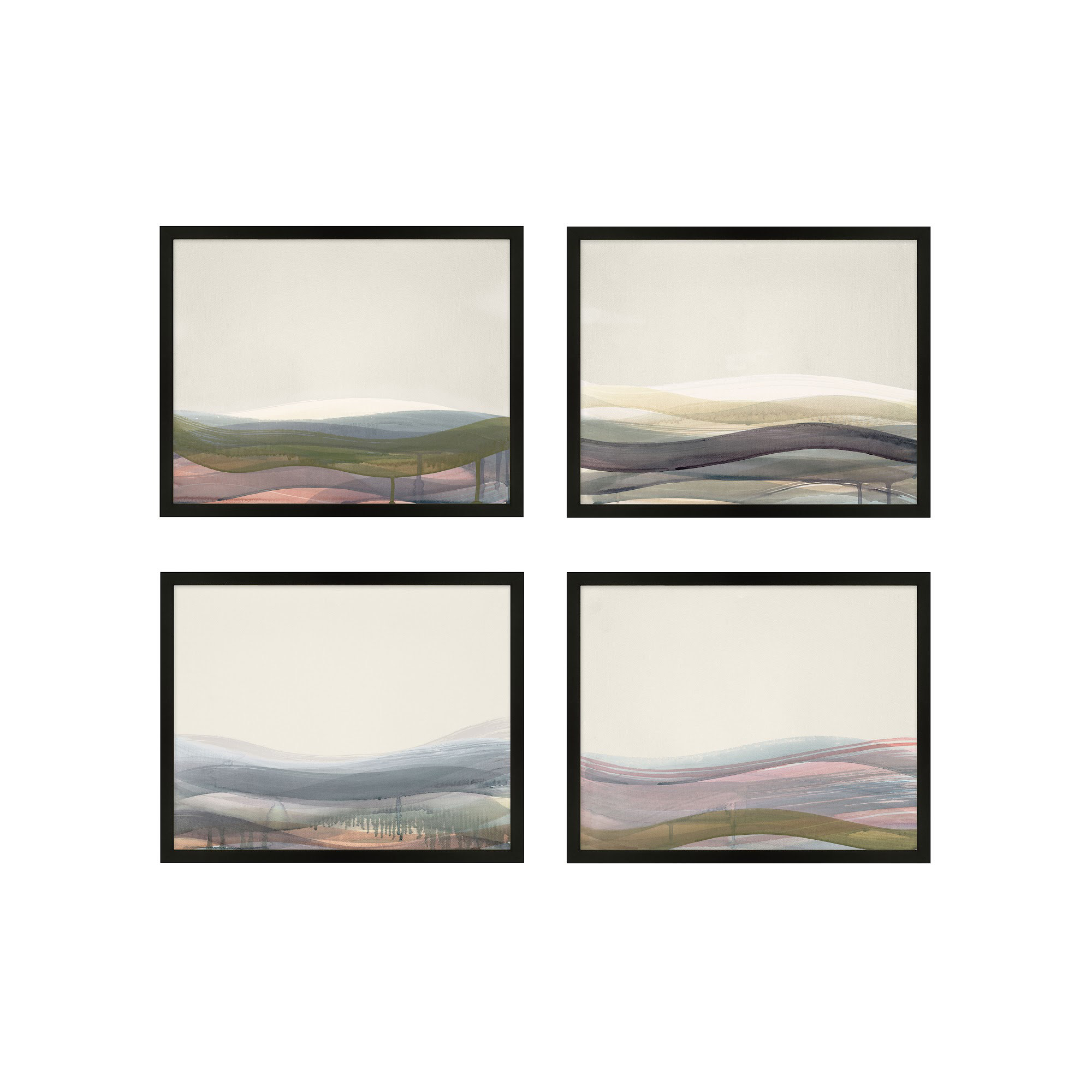 Lalita Preliminary" by Beth James - Framed Wall Art, 20" W x 16" H, Black Framed
