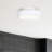 Gilverto 13.88 In. 1 Light Integrated LED White Contemporary Flush Mount With White Metal Shade