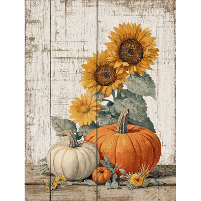 Art mural sur toile Cottage in Autumn Glow