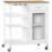 Rolling Kitchen Cart with 4-bottle Wine Rack-1412006485
