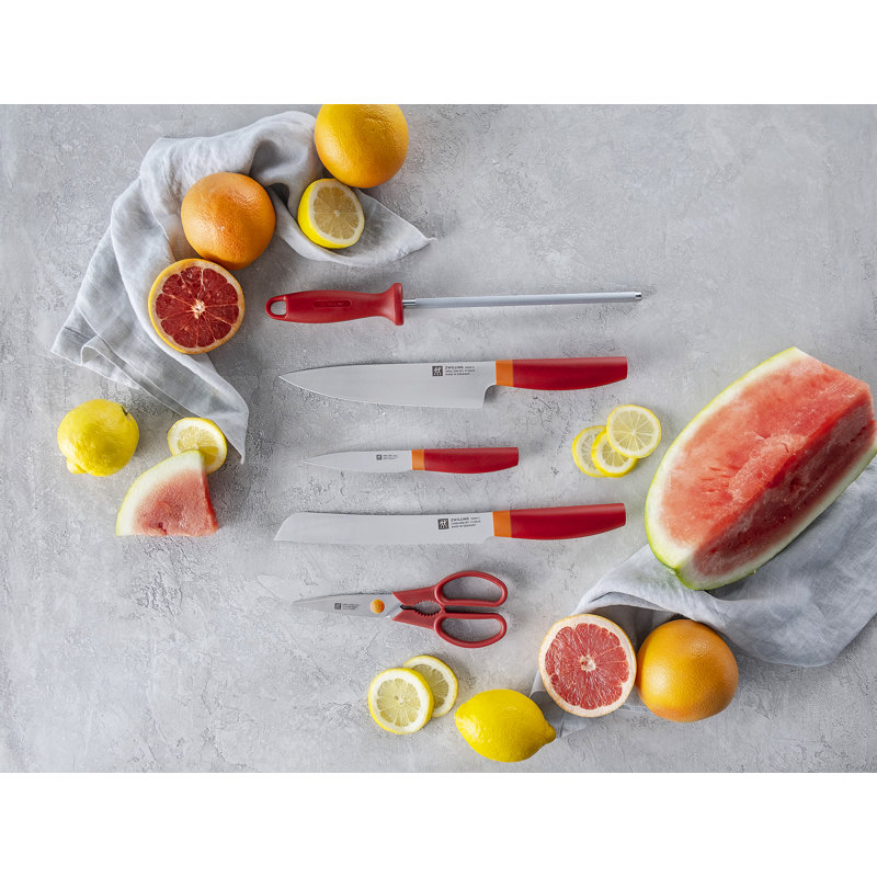 Zwilling Now S 6-piece Knife Block Set, Granada Orange