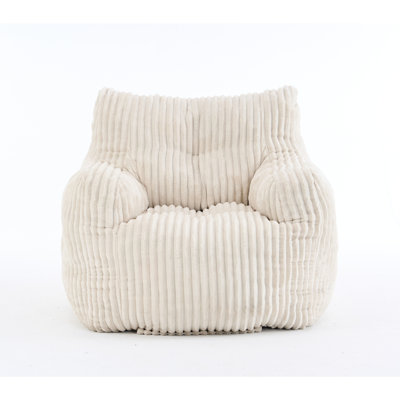 Soft Fluffy Corduroy Fabric Bean Bag Chair Filled With Memory Sponge