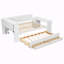 Lit de jour pleine grandeur avec tablettes de rangement, tiroirs, lit gigogne-129865183