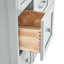 Meuble-lavabo ARIEL Monroe 48 po en bois massif gris avec comptoir en quartz blanc de Carrare de 1,5 po, lavabo rectangulaire central-125022554-99405041-125022555