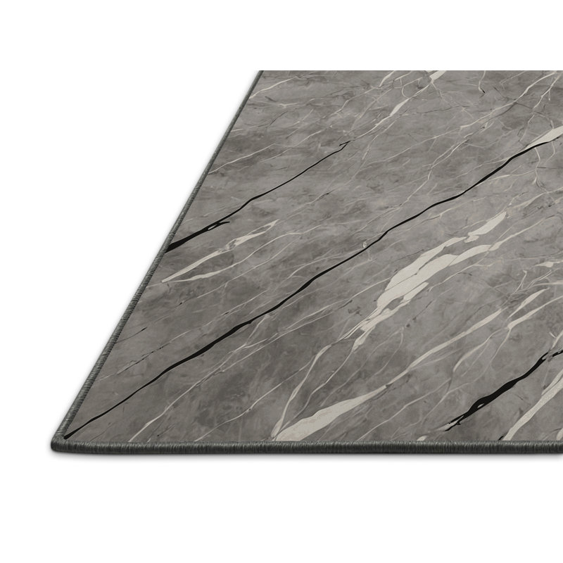 Tapis gris soyeux et moelleux, Tapis de couloir 2 pi x 4 pi