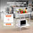 SUS201 Stainless Steel Work Table 24 x 30 Inch 1 Piece Silver with Backsplash