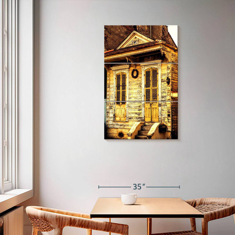 Lilie Yellow House In New Orleans, 57" H x 36" W