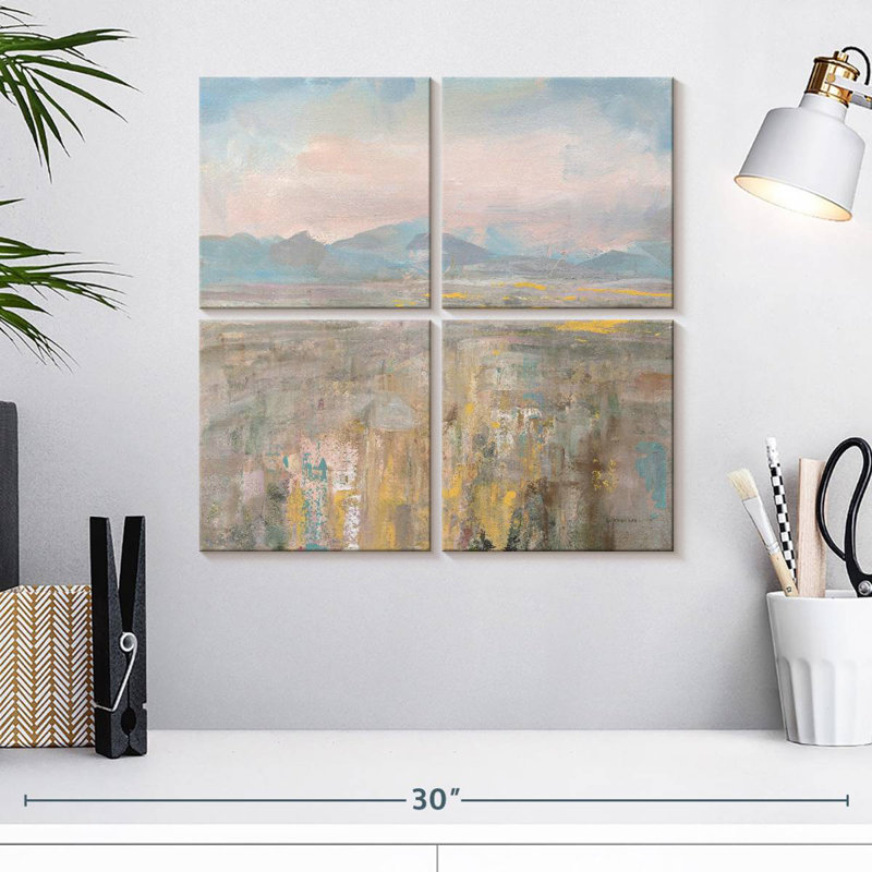Distant Mountains, 18" H x 18" W