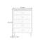 Solid Wood 5 Drawer Chest Storage Cabinet-130174101