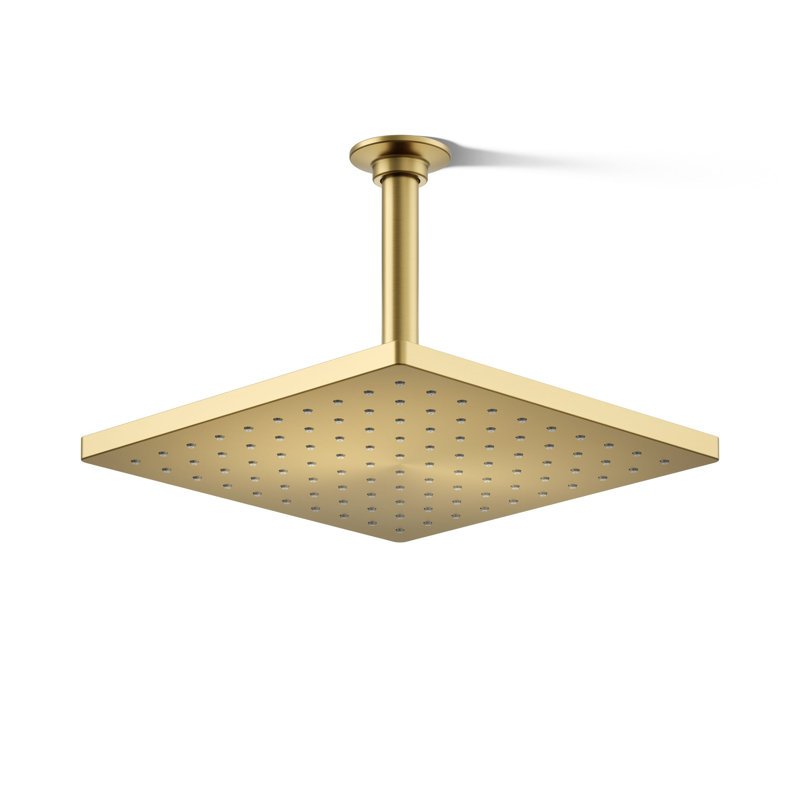 Honesty 10" Single-Function Wall or Ceiling-Mount Square Rainhead, Square Rain Showerhead 2.5 GPM