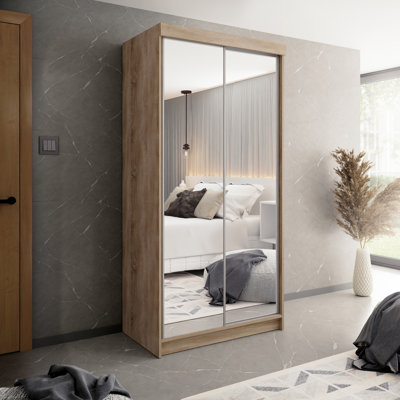 Aireanna 2 Door Glass Wardrobe
