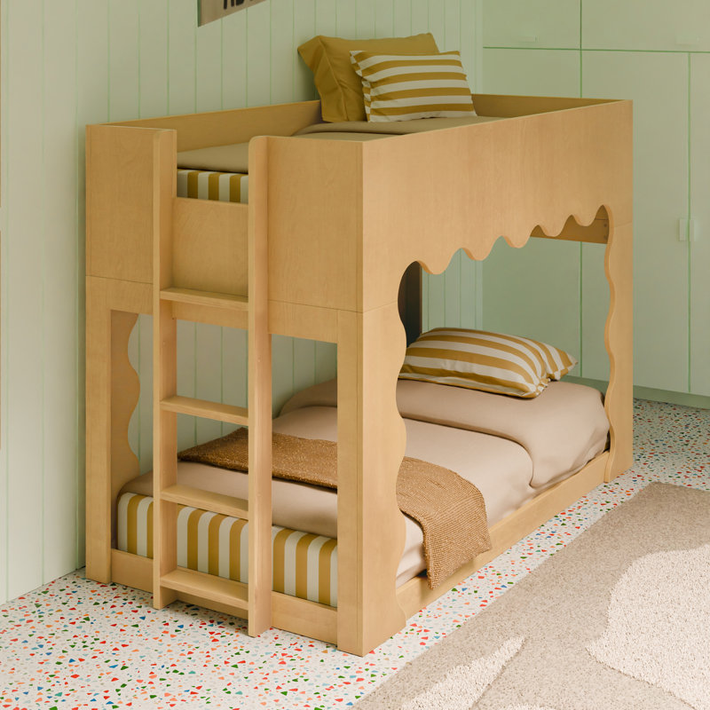 Lido Wave Convertible Low Loft Twin Bed, Honey