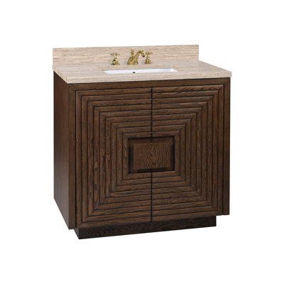 Meuble-lavabo rectangulaire 38 "avec lavabo encastré Morombe